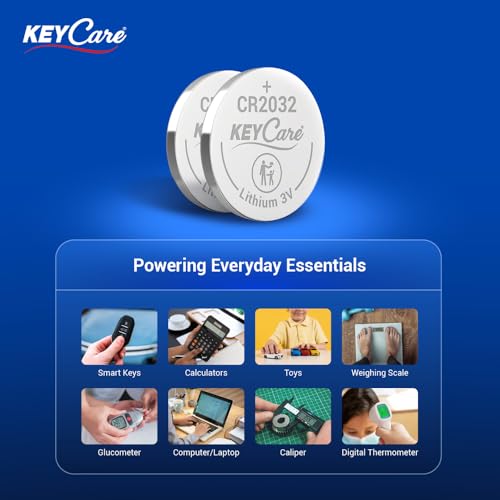 Image of KeyCare CR1616 Lithium Coin Cell Battery | 3V Voltage | Pack of 2 | Long-Lasting Power | Environmentally Friendly | High Capacity