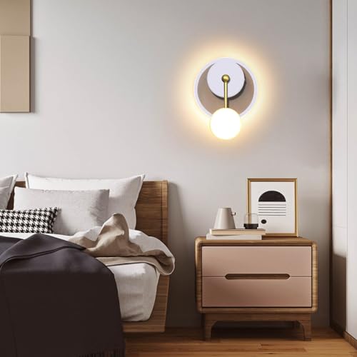 Image of XEYOU 18W Modern Wall Sconce Lighting Indoor LED Creative Wall Light Fixture Clock Shape Decoration Wall Lamp for Living Room Bedroom Stair Corridor
