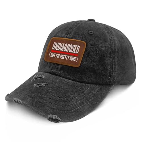 Announce Undiagnosed Funny Golf Hat, Trendy Running Cap for Daughter - Leather Patch, Cycling, Beach & Vacation Accessory