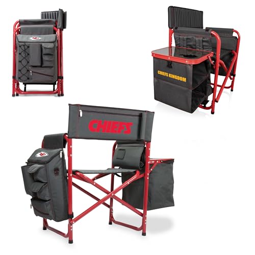 Image of Picnic TIME NFL Unisex-Adult NFL Fusion Camping Chair with Side Table and Soft Cooler, Beach Chair for Adults, Lawn Chair