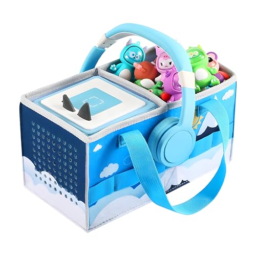 Carrying Case for Toniebox Audio Player Starter Set – Travel Storage Bag for Compatible with Tonies Figures, Characters, Headphones & Accessories – Durable Felt Organizer with Shoulder Strap