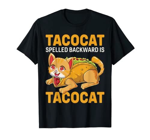 Tacocat scritto all'indietro è Tacocat per Lover Cat And Taco Maglietta