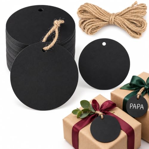 100 Etiquetas para regalos con Cuerda de Yute, Etiquetas para manualidades