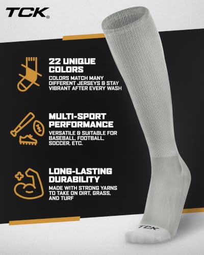 Image of Prosport Baseball Socks & Softball Socks, Kids & Adult Knee High Tube Sock