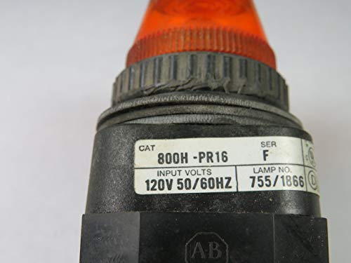 ALLEN BRADLEY 800H-PR16A 30 MM, 120 V, Amber Lens, Pilot Light, 50