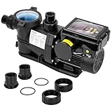 Future Way Variable Speed Pool Pump for inground Pools, 1.5 HP, 5700 GPH, 230v, Self Primming Pool Pump with Timer, Energy Saving with TEFC Motor, 1-1/2' NPT