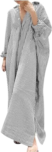 Cardigan rayé femme coton lin ample gilet automne hiver irrégulier