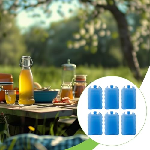 6X Ice Boxes Cooling Ice Packs Lightweight Sturdy Reusable Freezer Blocks2