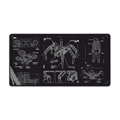 ARC Raiders Mousepad Blueprint Design 16' x 32' Desk Pad...