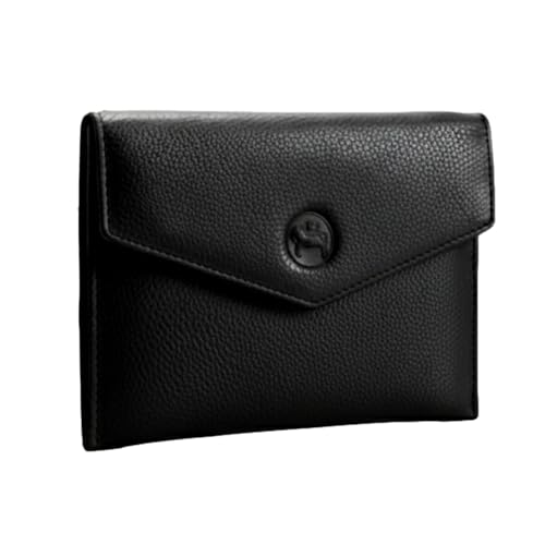 Chef Winner Porte Papier Voiture en Cuir - Organiseur- étui Carte Grise, permis, Carte d'identité, Cartes, très Complet, Cuir Souple pour Homme ou Femme (Noir1)