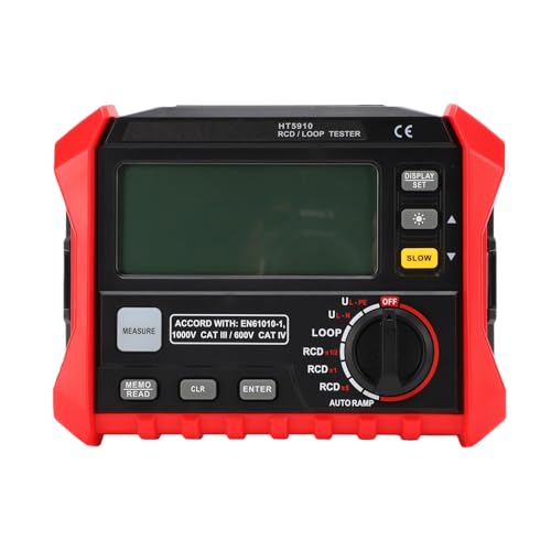 Détecteur de disjoncteurs différentiels RCD avec mesure impédance de boucle et écran LCD