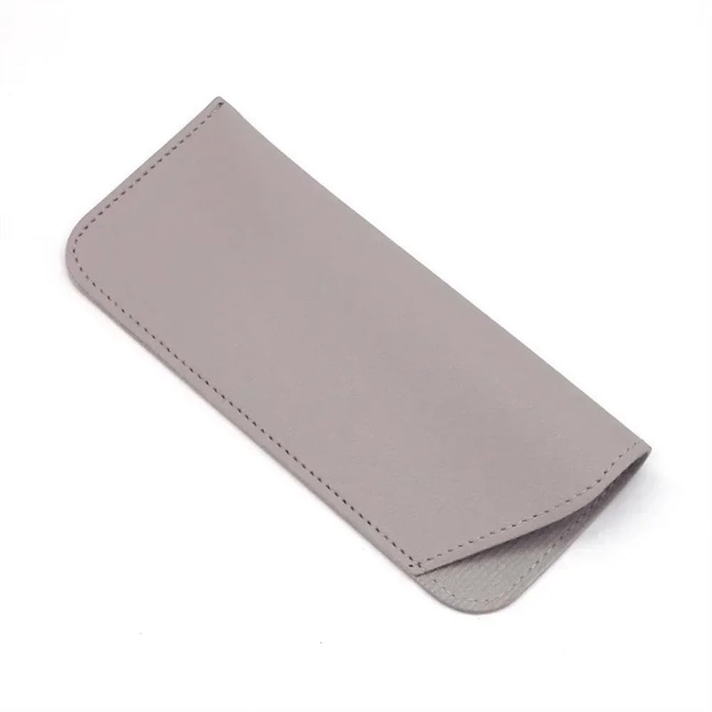 2/4/6/8 bolsas protectoras de piel sintética para gafas de sol para mujer, caja protectora para gafas de sol, funda protectora para gafas de lectura, accesorios (gris claro, 6 piezas), gris