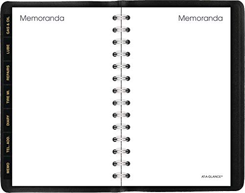 At-A-Glance Auto Mileage Log Record Book, 3.75 X 6.12 Inches, Black (Aag8013505) #TOP6