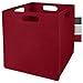 sølmo I Scatola portaoggetti in feltro 33 x 33 x 33 cm, pieghevole, cestino portaoggetti senza coperchio, giocattoli, vestiti, cesto portabiancheria (rosso lampo)