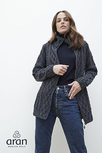 Ladies Irish Zipper Wool Cardigan3
