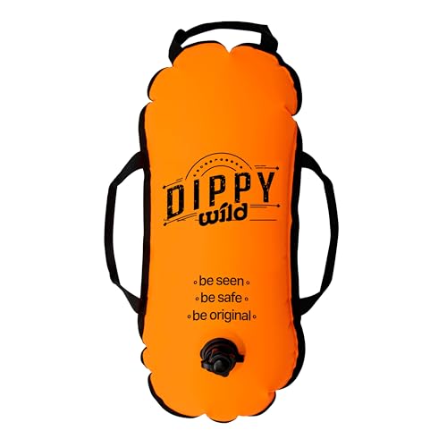 Wild Swim Buoy for Open Water Swimmers | Waterproof Tow Float Swim Bubble for Adults | Triathlon Buoy Float | Swimmer Gear | Wild Swimming Accessories
