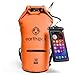Earth Pak- Waterproof Dry Bag with Front Zippered Pocket Keeps Gear Dry for Kayaking, Beach, Rafting, Boating, Hiking, Camping and Fishing with Waterproof Phone Case