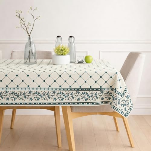 Image of STITCHNEST 'Tavola Luxe Series' Dining Table Cover 54x78 Inches | 4 Seater - 6 Seater Rectangular Dining Table Cover | Premium Fabric, Washable & Colour Fast