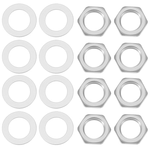 LT Easiyl 20x Guitar Potentiometer Accessories Guitar Bass Case Hex Nuts and Washers Zinc Alloy for 24mm Large Metric Potentiometers Metric M8
