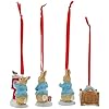 Decorazione In Legno Da Appendere Beatrix Potter – Peter Rabbit E Benjamin Bunny In Cupola Di Vetro 9 Cm