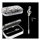 ALFILER CORBATA O PAÑUELO CLAVE DE SOL EN LATA MOTIVOS MUSICALES