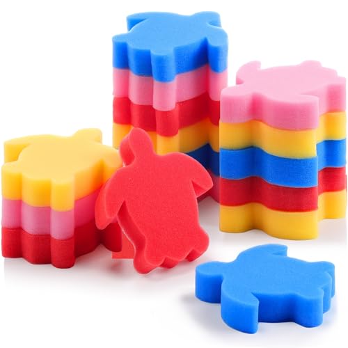 Image of Boao 16 Pieces Oil Absorbing Sponge for Hot Tub Swimming Pool and Spa(Turtle,Multicolor)