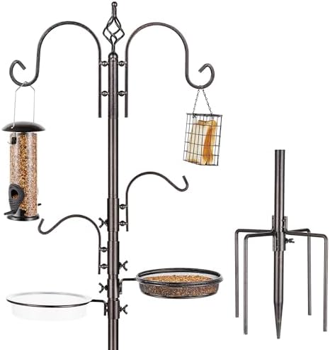 Urban Deco Vogelfütterungsstation Kit Wildvogelfutter Spender Hängeset Multi Feeder zum Aufhängen mit Metall Suet Fütterungsstation Vogelbad um Wildvögel anzulocken