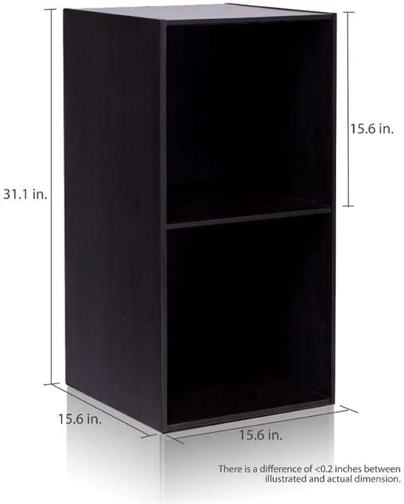 Furinno Hidup Tropika Eco Modular Open Cube Tall Storage Shelf, Espresso