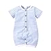 COZYDAY Sommer Strampler Shorts, Baby Mädchen Body aus Baumwolle und Leinen Einteiler Jumpsuit Shorts Niedlich Karikatur Schlafstrampler Set 1-18 Monate (Blue, 3-6 Months)
