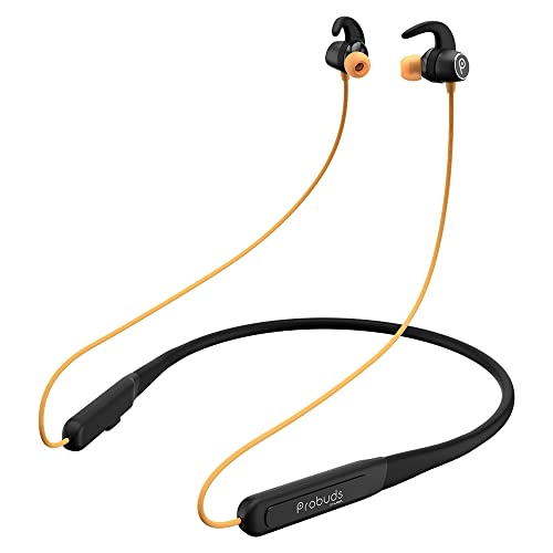 Image of Lava Probuds N11 Bluetooth Neckband with Dash Switch & 42 hrs Playtime, Quick Charge Technology(10min = 13hrs), IPX6 Rating, 12 mm Drivers and Pro Game Mode(Kai Orange)