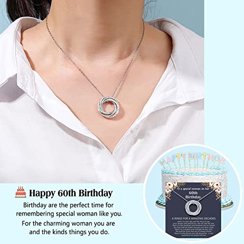 UNGENT THEM 30th 40th 50th 60th 70th Birthday Gifts for Women, Silver Happy Birthday Jewelry Gift for Her Friend Daughter Sister Lover Family……2