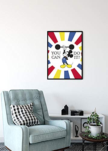 Cuadro de pared de Mickey Mouse Do It de 30x40 cm sin marco para decorar salones 5