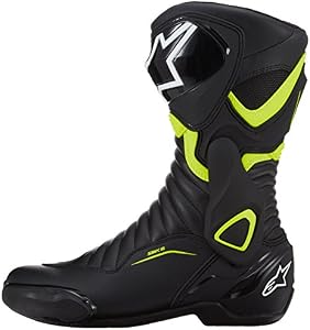 Alpinestars Smx-6 V2 Motorcycle Boots Black Yellow Fluo, Black