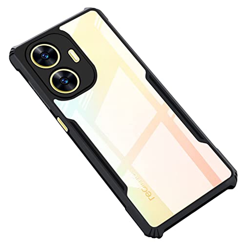 Amazon Brand Solimo Shockproof Crystal Clear Back Cover for Realme Narzo C55 / Narzo N55 | 360 Degree Protection | Transparent Realme Narzo C55 / Narzo N55 Back Cover Case (PC & TPU, Black Bumper) (B0CY9GMZZD) Amazon Price History, Amazon Price Tracker