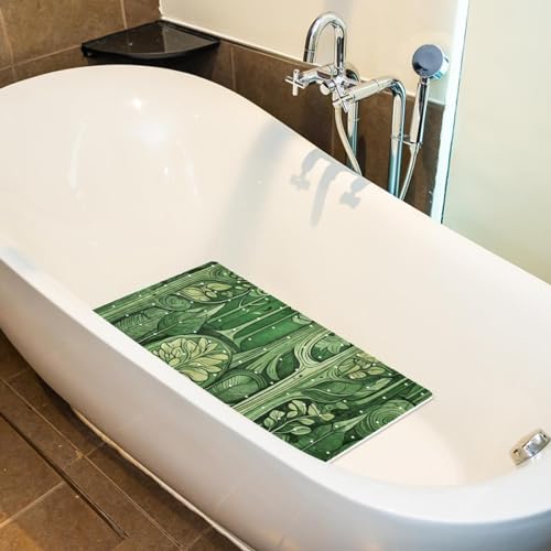 Tapis de bain antidérapant séchage rapide extra long pour douche familiale sécurisée