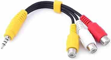 3.5mm to RCAケーブル コネクタ 3.5mmメスto 3RCAオス Amazon | 3.5mm RCA変換ケーブル 3.5 MMプラグオスto 3 RCAメス