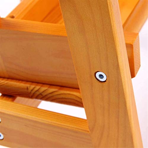 Escabeau en bois massif avec finition soignée pour étagère décorative