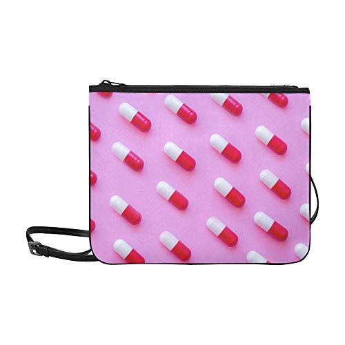 Borsa a tracolla Tela Moda Creativa Medicina Medicina Capsula Tracolla regolabile Supporto per tracolla per donna Donna Donna Elegante Borsa a tracolla Stampa Borsa a tracolla