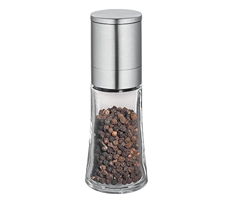 Cilio Bari Glass and Stainless Steel Spice and Pepper Mill, 5.5-Inch