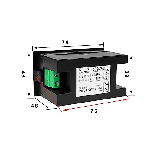 Voltmètre numérique triphasé 380V pour le contrôle de tableau électrique