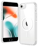FNTCASE for iPhone SE 3rd(2022) Case: iPhone SE 2nd(2020) Case Magnetic Military Grade Drop Protection Anti Yellowing Cell Phone Cover - Shockproof Protective Transparent Cases(Clear) - 4.7 inch