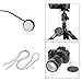 Lens Cap Bundle - 4 Snap-on Lens Caps for DSLR Cameras - 4 Lens Cap Keepers - Microfiber Cleaning Cloth Included - Compatible Nikon, Canon, Sony Cameras (77mm)