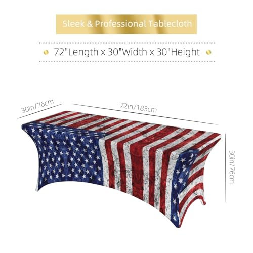Nappe extensible rectangulaire EdWal élasthanne drapeau américain 1,8 m - 7
