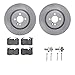 Dynamic Friction Company Front Brake Rotors with 5000 Euro Ceramic Brake Pads includes Hardware 6612-32033