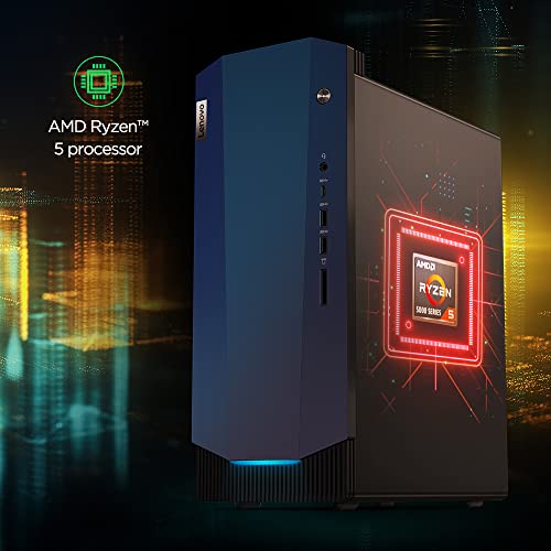 Image of Lenovo IdeaCentre Gaming 5 Desktop (AMD Ryzen 5 5600G /8GB /512GB SSD /Windows 11 /NVIDIA GeForce GTX 1660 Super 6GB GDDR6) 90RW005DIN 24 inch FHD IPS, 165 Hz, 0.5ms, AMD Freesync Gaming Monitor G24