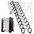 3.4M/11.15Ft Wall Mounted Attic Ladder, 12 Steps Aluminum Alloy Attic Stairs, 1000lbs Attic Ladder Pull Down System Suitable, for Attics, Garages, Roofs, Basements, Black (Black)