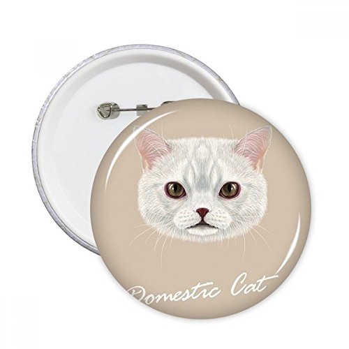 Badge bouton chat blanc XXL pour masquer un accroc sur un vêtement