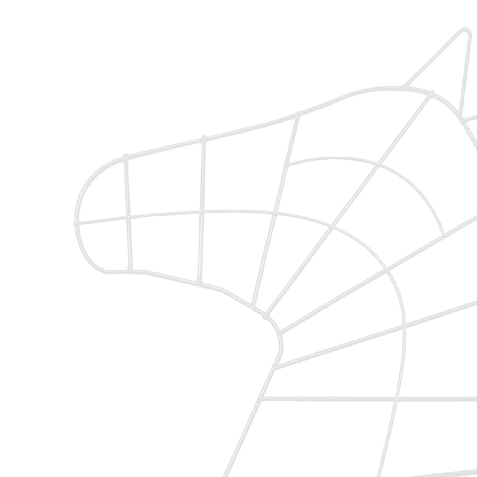 Tachiuwa Horse Shaped Wreath Holder for and Porch Decoration, White