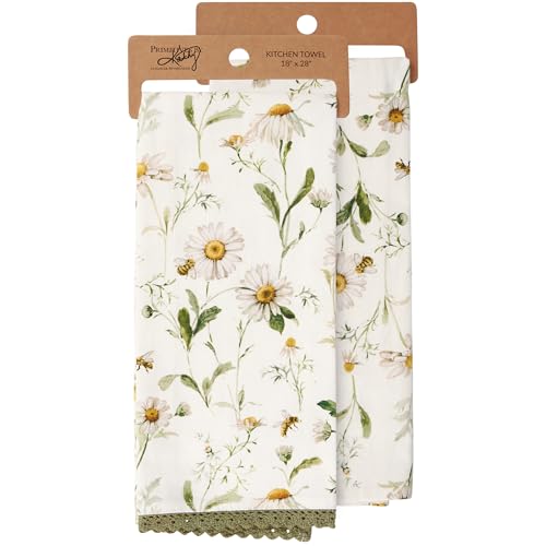 Primitives by Kathy Daisy Lace Spring Kitchen Towel Dish Towel Absorbent Terrycloth Back Layer Easter & Spring Collection