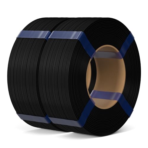 Image of ELEGOO PLA Basic Refill Filament 1.75mm Black 2KG, 3D Printer Filament No Spool Dimensional Accuracy + /- 0.02mm, 3D Printing PLA for Reusable Spool Refilling